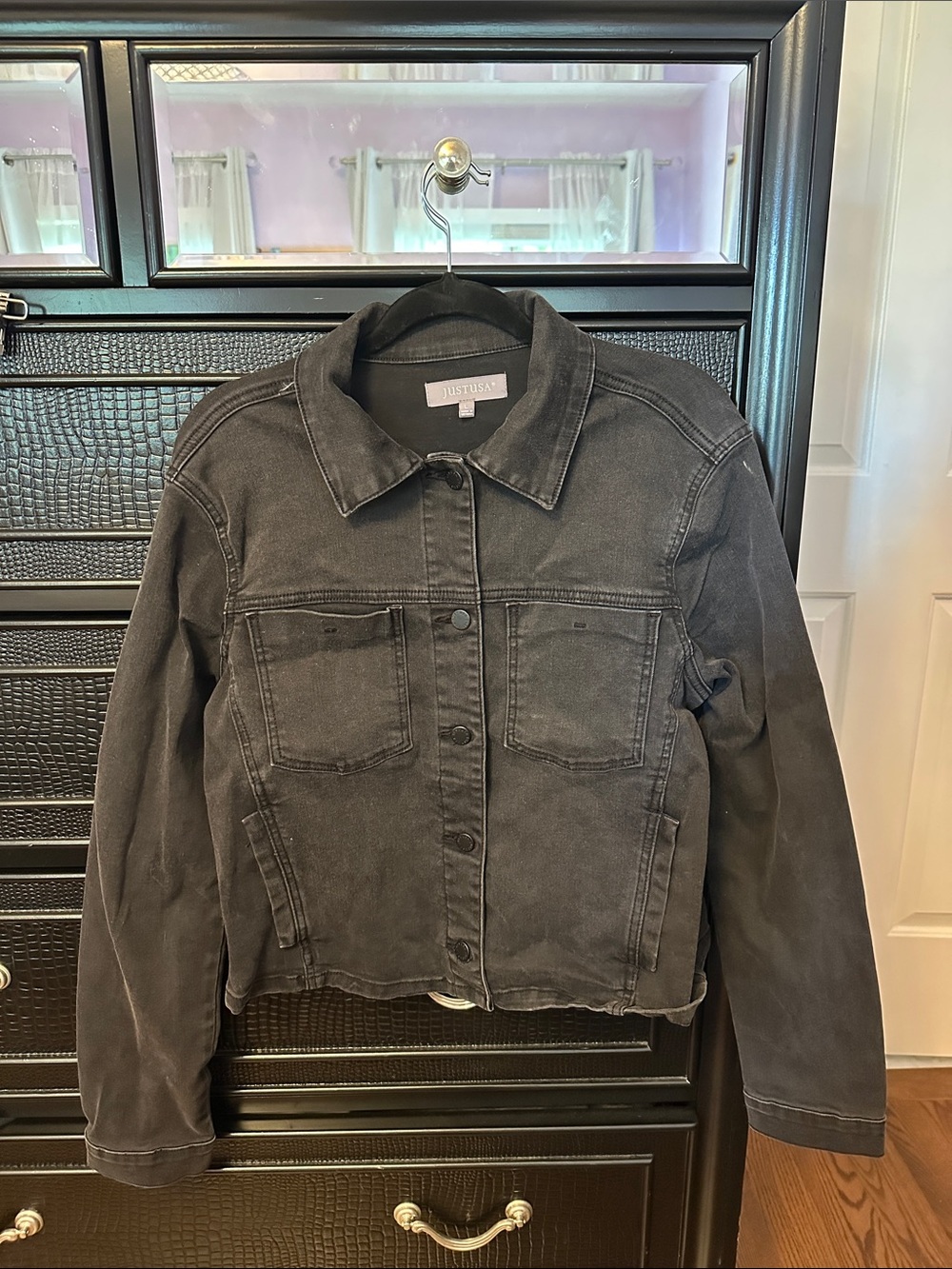 Just USA Washed Black Denim Jacket